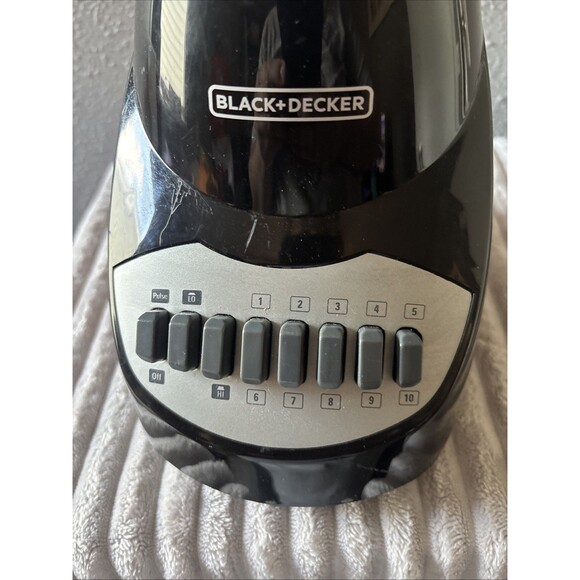 BLACK+DECKER 10-Speed Countertop Blender BL2010BP 6-Cup Plastic Jar Works! - Picture 4 of 15